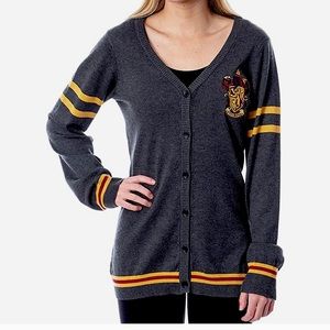 Harry Potter Womens Gryffindor House Open Front Cardigan Knit Sweater